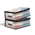 Pack of 2 Transparent Plastic Clothes Storage Bag | Clothes Organiser for Wardrobe | Saree Covers with zip |Saree Organizer for Wardrobe | Saree Bags Storage | Saree Covers for Storage